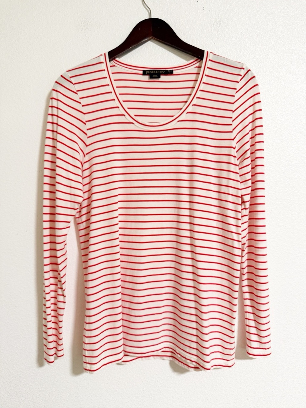 Pendleton Striped Knit Long Sleeve Tee Size LP